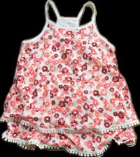 Justice for Girls Multicolor Pink Floral Ruffle Tank Top Size 8 NWT