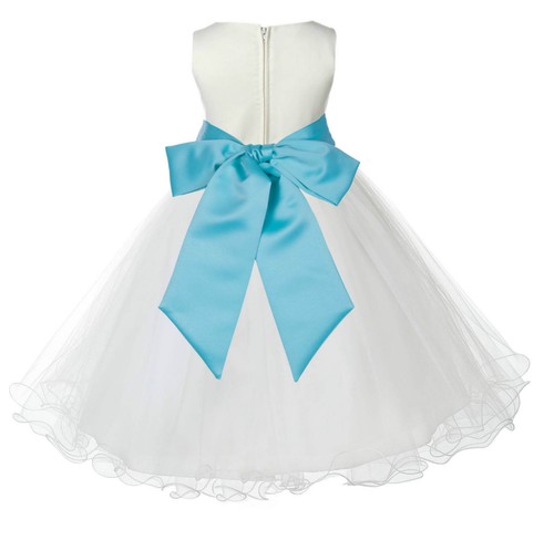 Flower Girl Dress Birthday Wedding Formal Pageant Recital Graduation Bridesmaid - Picture 3 of 40