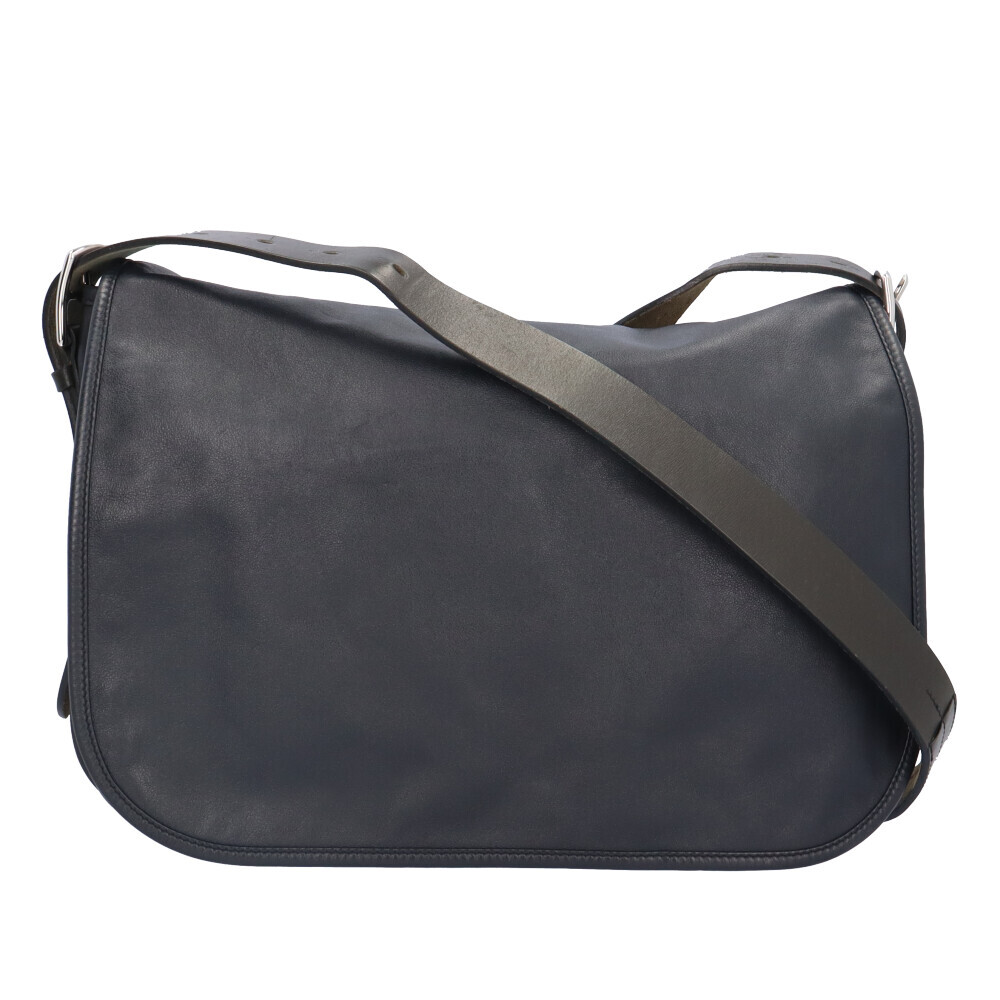 HERMES Balda 35 Leather Shoulder Bag Crossbody Messenger Pre-Owned