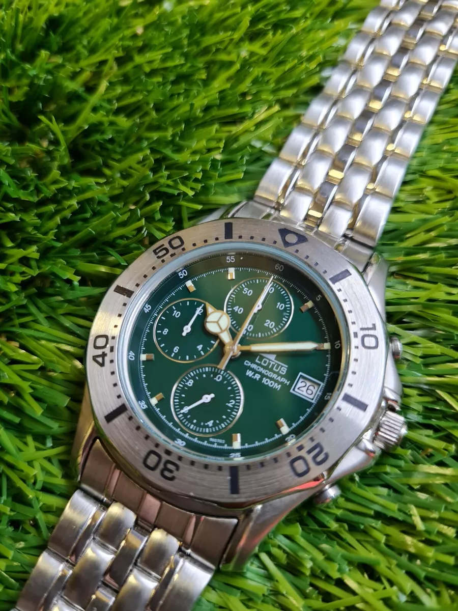 NEW LOTUS CHRONOGRAPH W.R. 1990 s 100 M NEW OLD STOCK