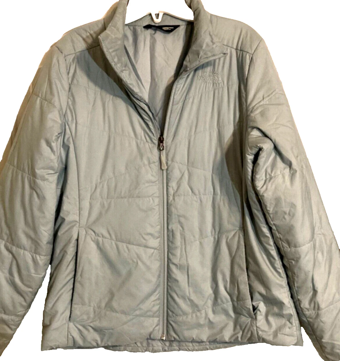 north-face quilted puffer full zip lightweight jacket