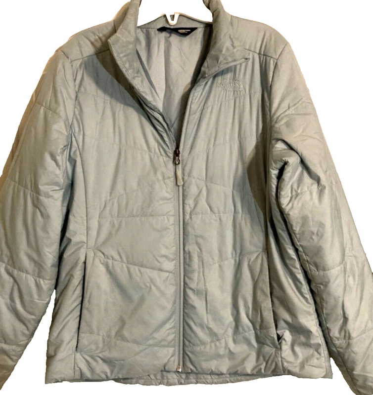 north-face quilted puffer full zip lightweight jacket