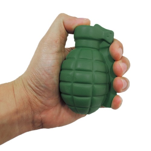 Stress Relief Squeezable Foam Green Grenade - Picture 5 of 7
