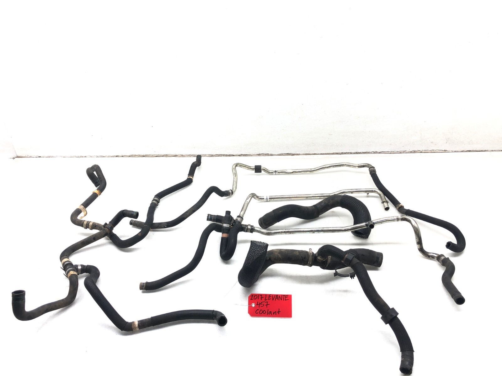 2017-2020 MASERATI LEVANTE 3.0L ENGINE RADIATOR COOLANT HOSE LINE PIPE SET OEM