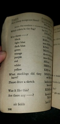 洋書 JAPANESE PHRASE BOOK WAR DEPARTMENT Japanese Phrase Book by US War Department: As New Soft cover