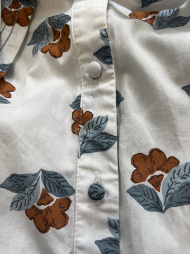 Zara Dress Floral Shirt White Max Belted Dress Cotton Size Small Bloggers Fav - Picture 7 of 15