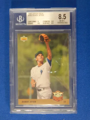 1993 Upper Deck Baseball Derek Jeter Rookie RC #449 BGS Graded 8.5
