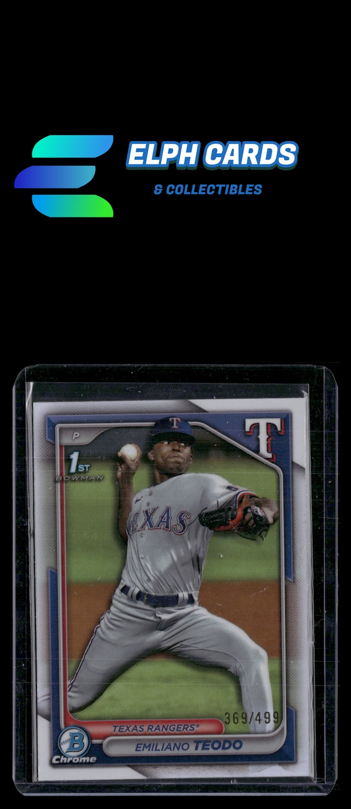 2024 Bowman Chrome #BCP-180 Emiliano Teodo Chrome Prospects Refractor #/499