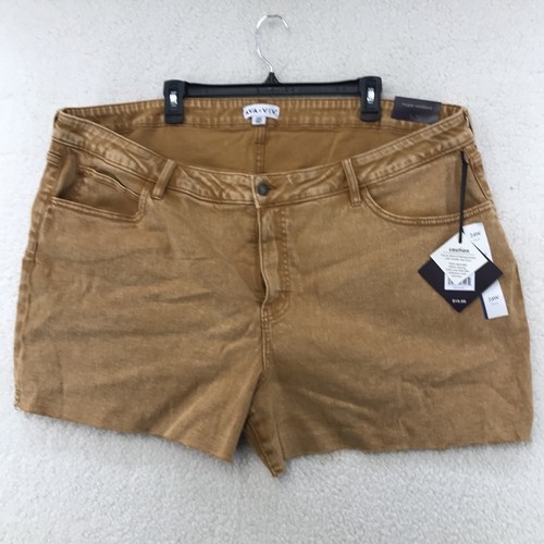 Ava & Viv Rust cutoff Denim shorts 24W womens Midrise Stretch eBay