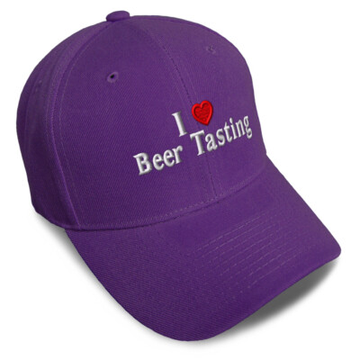 Baseball Cap I (Love) Beer Tasting Red Heart Hobbies Lovers Beer Tasting Lovers