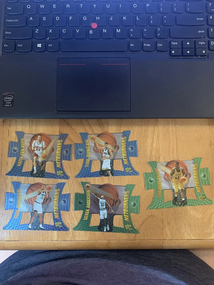 1997 Press Pass Netburners 2 Tim Duncan Keith Van Horn Chauncey Billups Lot - Image 2 of 4