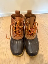 LL Bean Women s 6" Lace Up Bean Boots Size 10, Med B Width, Pre-owned Excellent