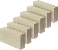 Fire Bricks, Size 9  X 4-1/2  X 2-1/2  , 6-Pack, Light Weight Insulating Fire Bri