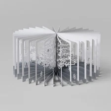 The 360°BOOK Snowy Forest Diorama Pop Up Art Book Gift Book Home Decoration