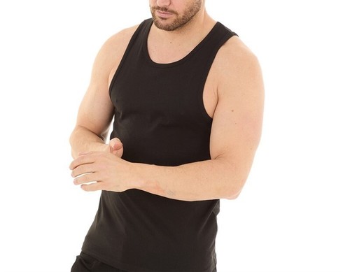 Kangaroo Poo Mens Muscle Back Vest 100% Cotton Sleeveless Casual Tank Top - Picture 4 of 9