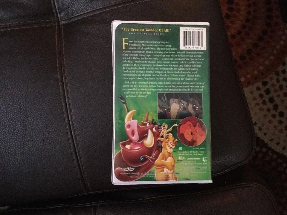 Walt Disney The Lion King Masterpiece Collection VHS EUC - Image 2 of 4