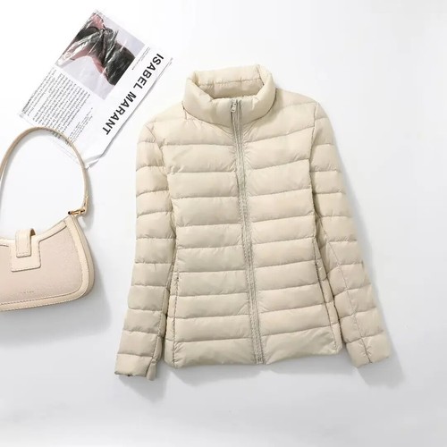Women Spring Jacket Fashion Short Ultra Lightweight Packable Puffer Coats Female - Picture 30 of 36