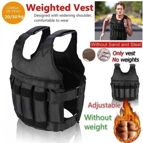 Adjustable 110LB Weighted Vest | 50KG Workout Strength Training Fitness - Picture 15 of 24