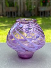 Signed Hand-Blown Purple/Amethyst Art Glass B...