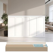 Art3d Premade Board and Batten Paintable Wain...
