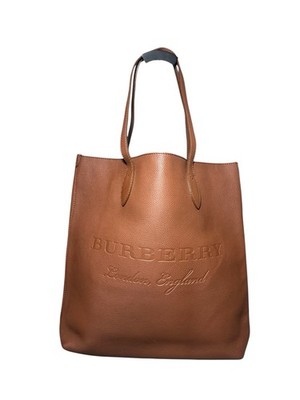 BURBERRY Remington Large Shopper Tote Bag Chestnut Brown Auth Ex+ Preloved
