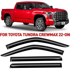 Side Window Deflectors Rain Guards for 2022-2026 Toyota Tundra CrewMax