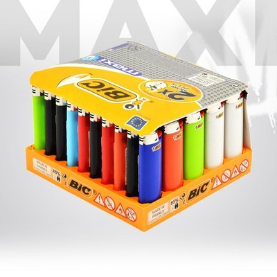 BIC Maxi Original Feuerzeuge 50 Stück Einwegfeuerzeug