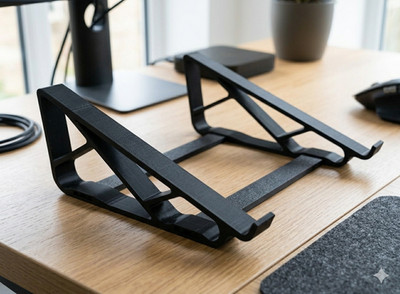 Moderner 3D-gedruckter Laptopständer ergonomische Erhöhung PLA Kunststoff passt 13'' + Schreibtisch