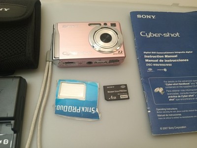 Sony Cyber-shot DSC-W80 7.2MP Digital Camera - Pink for sale