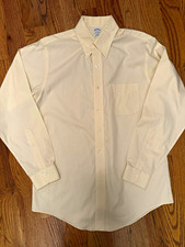 Brooks Brothers White Slim Fit Non-Iron Cotton Button-Down Dress Shirt 16 35