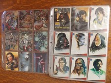 Star Wars galaxy series 1 base 140 card set & all 6 series 2 Sith etched foils +
