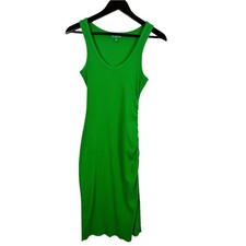 J. Crew Bright Green Ribbed Tank Midi Dress Size Small