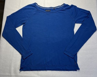 Marc O'Polo Women s 100% Cotton Top Preppy Size Small Blue Minimalist