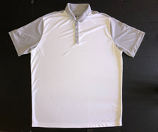 Nike Golf Mens DRI FIT White Gray Short Sleeve Polo XL