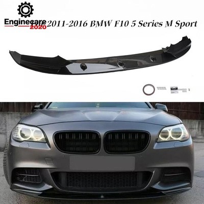 Front Bumper Lip Splitter For 11-16 BMW F10 5 Series M Sport Carbon Fiber Style