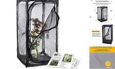 30" Heavy Duty Monarch Butterfly Habitat, Outdoor Collapsible Insect Mesh Cage