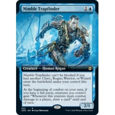 NIMBLE TRAPFINDER (EXTENDED ART) X4 Zendikar Rising ZNR Magic MTG MINT CARD