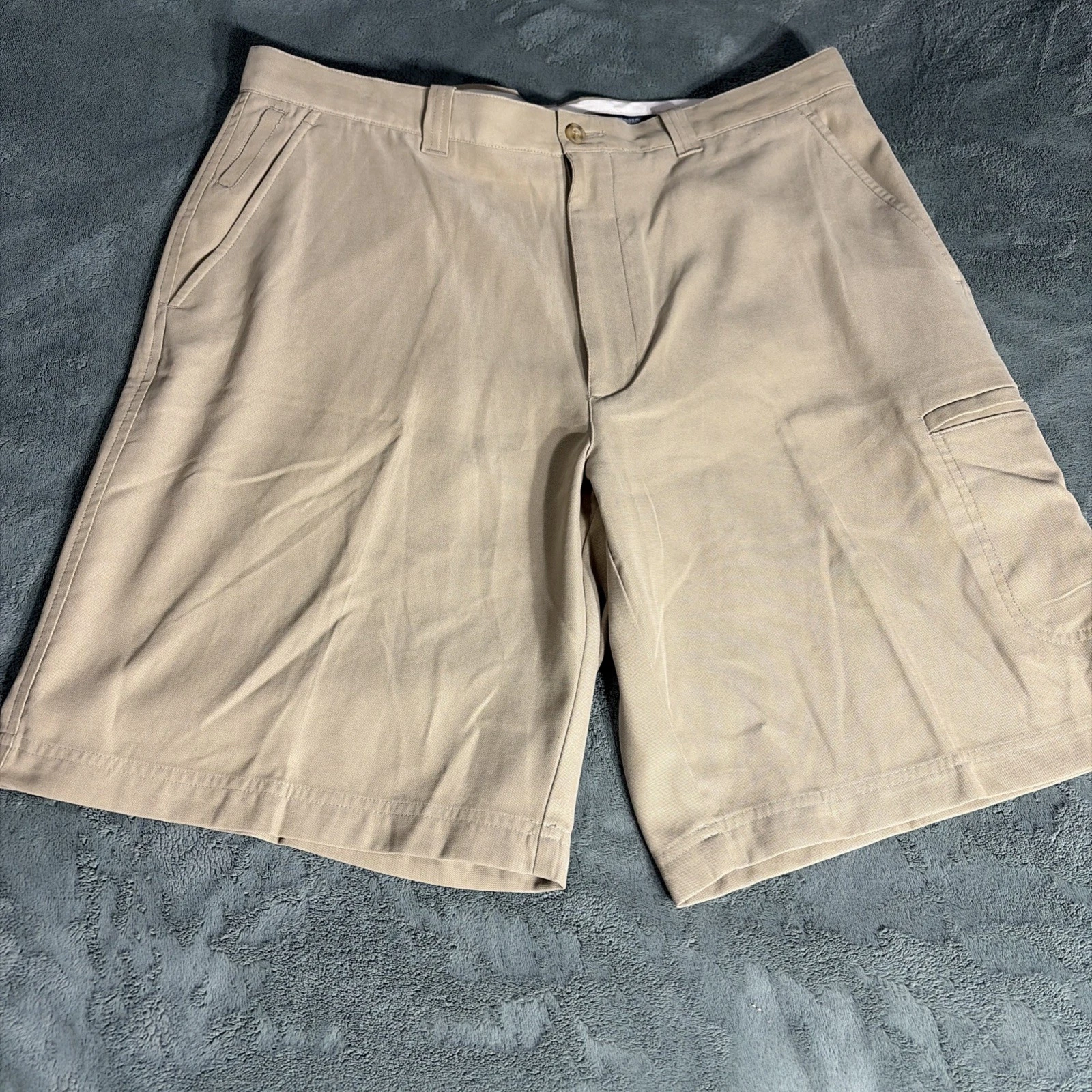 PGA TOUR Casual Cargo Golf Shorts, Tee Pocket 36/14 Color Beige 100%Polyester