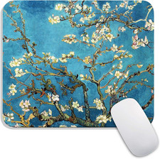 Square Mouse Pad Apricot Flower, Personalized Premium-Textured Custom Mouse Mat