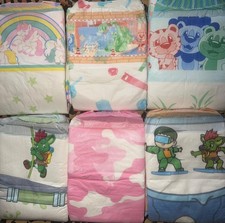 ABDL NAPPY DIAPER  Size Large Set Of 6 Extra