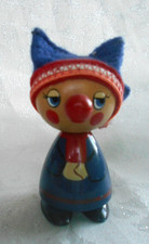 Wichtel Gnom M&auml;nnchen Holz Figur Volkskunst DDR Erzgebirge 1980er Kunstgewerbe