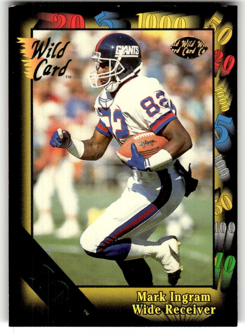 1991 Wild Card Mark Ingram 10 Stripe #136