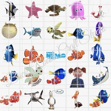 Finding Nemo Waterslide Decals Finger Nail, Instructions (set of 50) SS