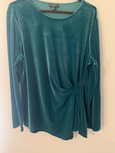 Limited Collection Samt Top XL Rüschen Pullover Mykonos Grün Urlaub - Bild 1 von 14