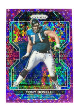 2021 PANINI PRIZM NO HUDDLE PURPLE #20 TONY BOSELLI NFL HOF /35 Jaguars