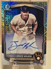 2025 Bowman Chrome Mega Box Autographs Brock Wilken #BMA-BW Brewers ROOKIE