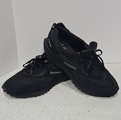 Reebok LX2200 Men s Low Top Lace-Up Solid Black Athletic Sneakers