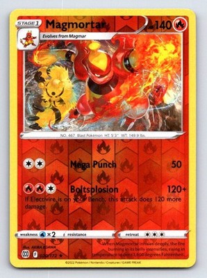 Magmortar 020/172 Rare Brilliant Stars Pokemon Reverse Holo Near Mint