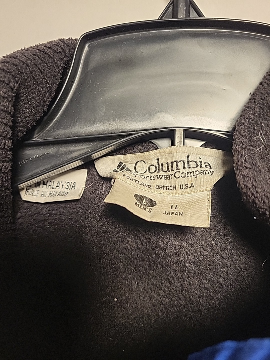 Men's L Columbia RN 69724 CA 05367 Coat Jacket Blue / Black / Green WARM Vintage thumbnail 3