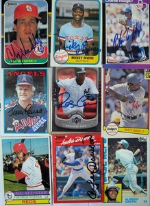 MLB Autographed Vintage Cards (9)